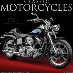 2025 Calendars|Willow Creek 2025 Classic Motorcycles 12" x 12" Monthly Wall Calendar (42434)