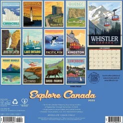 2025 Calendars|Willow Creek 2025 Explore Canada 12" x 12" Monthly Wall Calendar (42847)
