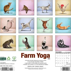 2025 Calendars|Willow Creek 2025 Farm Yoga 12" x 12" Monthly Wall Calendar (42878)