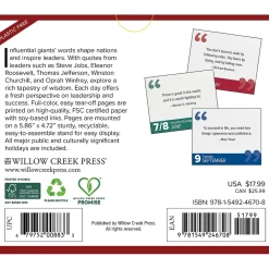 2025 Calendars|Willow Creek 2025 Great Leaders, Greatest Quotes 6.2" x 5.4" Daily Calendar (46708)