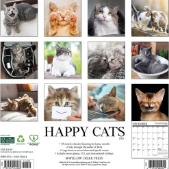 2025 Calendars|Willow Creek 2025 Happy Cats 12" x 12" Monthly Wall Calendar (43288)