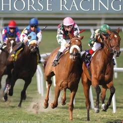 2025 Calendars|Willow Creek 2025 Horse Racing 12" x 12" Monthly Wall Calendar (43363)