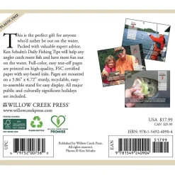 2025 Calendars|Willow Creek 2025 Ken Schultz's Daily Fishing Tips 6" x 5.5" Day-to-Day Calendar, Multicolor (40904)
