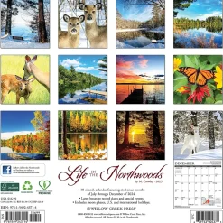 2025 Calendars|Willow Creek 2025 Life in the Northwoods 12" x 12" Monthly Wall Calendar (43714)