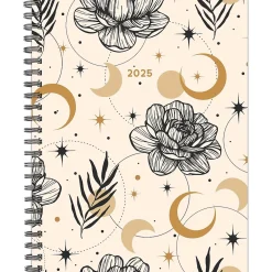 2025 Planners|Willow Creek 2025 Moon and Flora 6.5" x 8.5" Weekly Planner (48863)