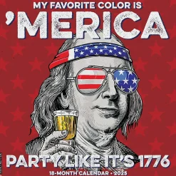2025 Calendars|Willow Creek 2025 My Favorite Color is 'Merica 12" x 12" Monthly Wall Calendar (44087)