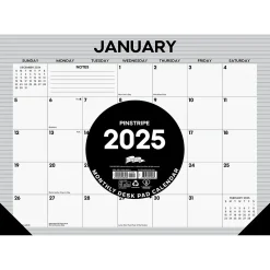 2025 Calendars|Willow Creek 2025 Pinstripe 17" x 12" Monthly Desk Pad Calendar (48269)
