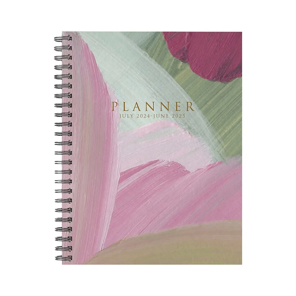 Academic Planners|Willow Creek 2024-2025 Plum Abstract 8.5" x 11" Academic Weekly & Monthly Planner, Paper Cover, Multicolor (47606)