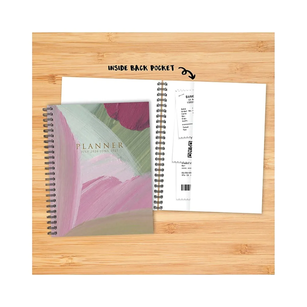 Academic Planners|Willow Creek 2024-2025 Plum Abstract 8.5" x 11" Academic Weekly & Monthly Planner, Paper Cover, Multicolor (47606)