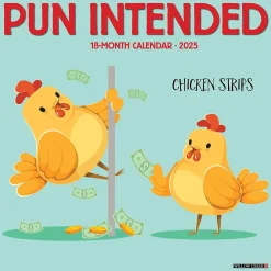 2025 Calendars|Willow Creek 2025 Pun Intended 7" x 7" Monthly Wall Calendar (45930)
