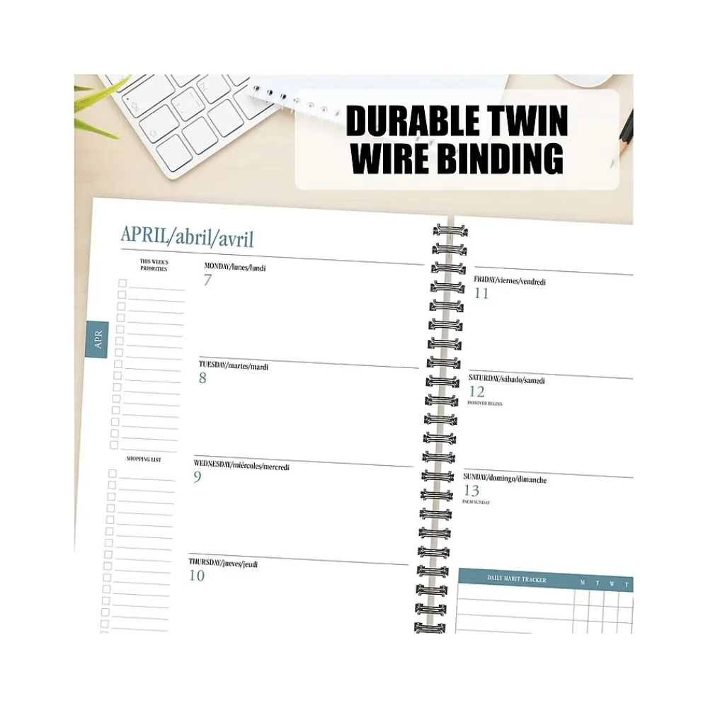 Academic Planners|Willow Creek 2024-2025 Retro Rainbow 6.5" x 8.5" Academic Weekly & Monthly Planner, Paper Cover, Multicolor (47767)