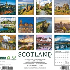 2025 Calendars|Willow Creek 2025 Scotland 12" x 12" Monthly Wall Calendar (46845)