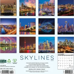 2025 Calendars|Willow Creek 2025 Skylines 12" x 12" Monthly Wall Calendar (44926)