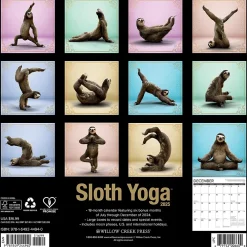 2025 Calendars|Willow Creek 2025 Sloth Yoga 12" x 12" Monthly Wall Calendar (44940)