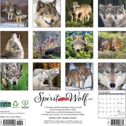 2025 Calendars|Willow Creek 2025 Spirit of the Wolf 12" x 12" Monthly Wall Calendar (45008)