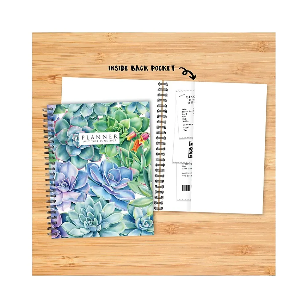 Academic Planners|Willow Creek 2024-2025 Succulents 6.5" x 8.5" Academic Weekly & Monthly Planner, Paper Cover, Multicolor (47477)