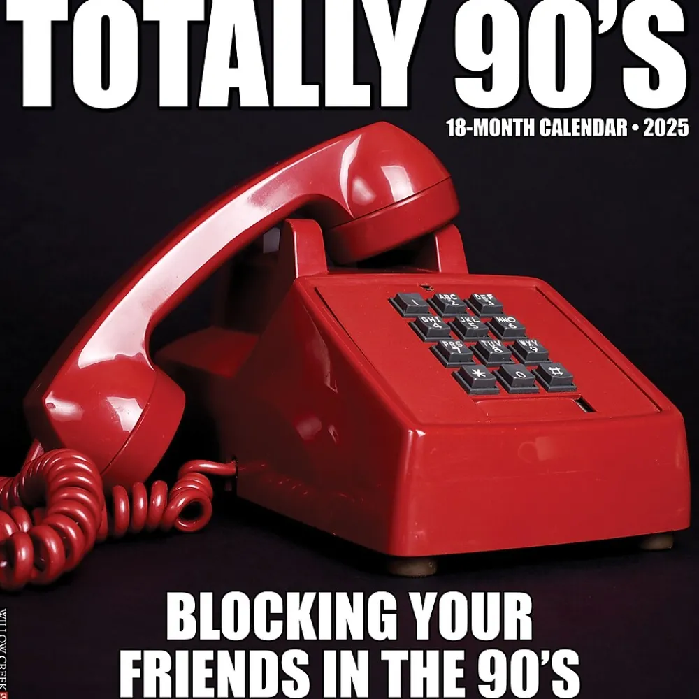 2025 Calendars|Willow Creek 2025 Totally 90s 12" x 12" Monthly Wall Calendar (45138)