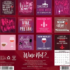 2025 Calendars|Willow Creek 2025 Wine? Not 12" x 12" Monthly Wall Calendar (45497)