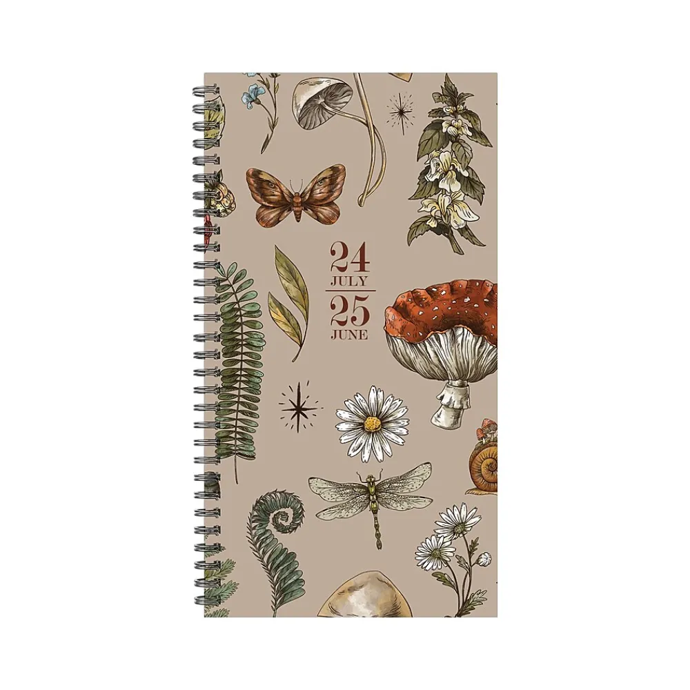 Academic Planners|Willow Creek 2024-2025 Woodland Mushrooms 3.5" x 6.5" Academic Weekly & Monthly Planner, Paper Cover, Multicolor (47712)