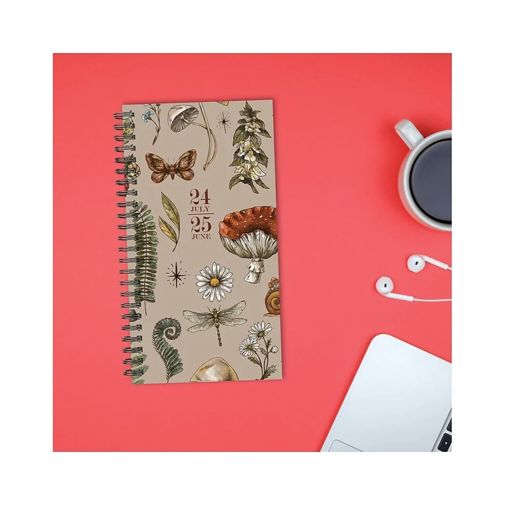 Academic Planners|Willow Creek 2024-2025 Woodland Mushrooms 3.5" x 6.5" Academic Weekly & Monthly Planner, Paper Cover, Multicolor (47712)
