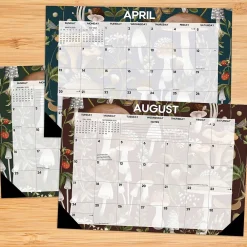 2025 Calendars|Willow Creek 2025 Woodland Mushroom 17" x 12" Monthly Desk Pad Calendar (47866)