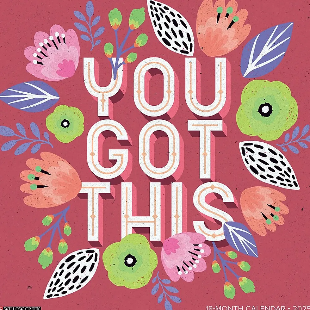 2025 Calendars|Willow Creek 2025 You Got This 12" x 12" Monthly Wall Calendar (45589)