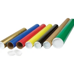 Best Unbranded 3" x 18" Capped Mailing Tubes, Black, 24/Carton (P3018BL)