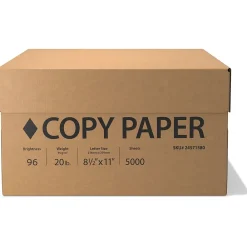 Copy Paper*Customer Owned 8.5" x 11" Copy Paper, 20 lbs., White, 5000 Sheets/Carton (61980CT)