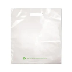 Sale Laddawn 15" x 19" Gusseted Poly Bags, 2.25 Mil, White, 500/Carton (6730)