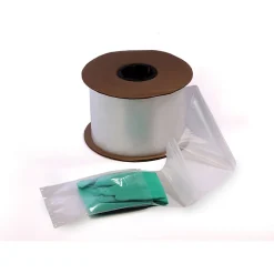 Clearance SI Products 5" x 8" Layflat Poly Bags, Bags on a Roll, 2 Mil, Clear, 1250/Roll (2667)