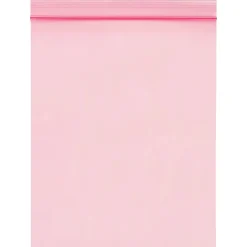 New Partners Brand 6" x 9" Reclosable Poly Bags, 2 Mil, Pink, 1000/Carton (PBAS725)