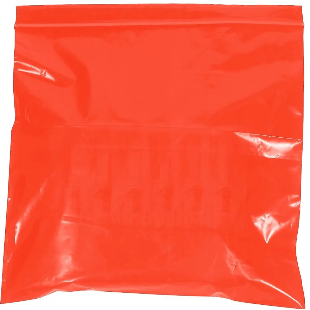 Hot Unbranded 6" x 9" Reclosable Poly Bags, 2 Mil, Red, 1000/Carton (PB3615R)