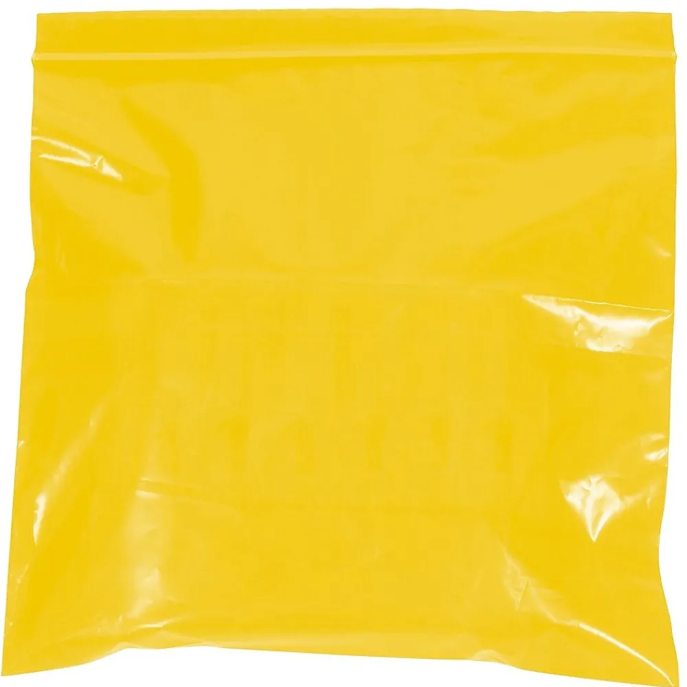Best Unbranded 9" x 12" Reclosable Poly Bags, 2 Mil, Yellow, 1000/Carton (PB3645Y)