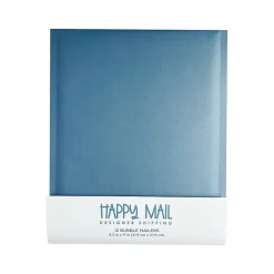 Discount Happy Mail 8.5" x 11" Self-Sealing Bubble Mailer, Blue, Dozen (245157)