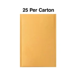 Staples 7.88" x 10.75" Self-Sealing Bubble Mailer, #1, 25/Carton (ST56646B)