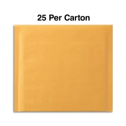 Online Staples 8" x 7" Self-Sealing Bubble Mailer, CD/DVD, 25/Carton (ST56654B)