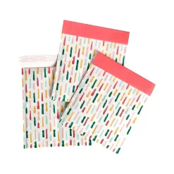 New Happy Mail 8.5" x 11" Self-Sealing Padded Bubble Mailer, Multicolor, 3/Pack (246457)