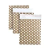 Best Happy Mail 8.5" x 11" Self-Sealing Padded Bubble Mailer, White/Brown, 3/Pack (246455)