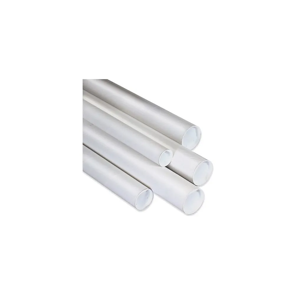 Best Staples 2.5 x 48 Standard Mailing Tube, White, 34/Carton (P2548W)