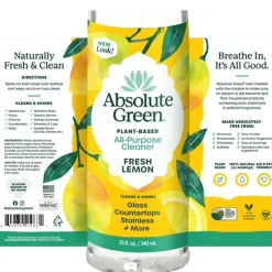 Natural Multipurpose Cleaner, Lemon, 2/Pack (LEMALL-2PK)<Absolute Green New