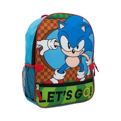 Accessory Innovations Kids' 2-Piece Sonic The Hedgehog Backpack Set, Medium, Multicolor (B24SH58499-ST)