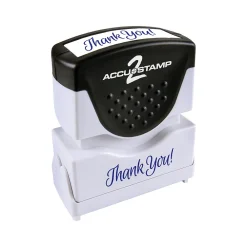 Stamps & Stamp Pads|Accu-Stamp 2 Pre-Inked Stamp, "Thank You!", Blue Ink (035630)