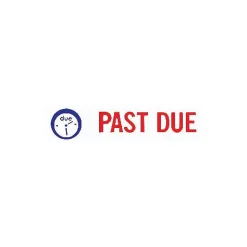 Stamps & Stamp Pads|Accu-Stamp 2 Pre-Inked Stamp, PAST DUE, Blue and Red Inks (035543)