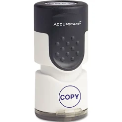 Stamps & Stamp Pads|Accu-Stamp Pre-Inked Round Stamp, COPY, 5/8" Diameter Impression, Blue (035653)