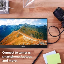 Acer 15.6" FHD 60Hz LED Portable Business Monitor with AMD FreeSync Technology, Black (PM161QBBMIUUX)