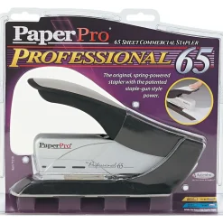 Staplers|PaperPro ACI ™ High Capacity Stapler, Fastening Capacity 65 Sheets, Black/Silver (1210)