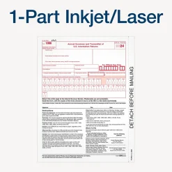 Tax Forms*Adams 2024 1096 Summary Tax Form, 10/Pack (STAX1096-24)