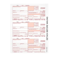 Tax Forms*Adams 2024 1099-NEC Copy A Laser/Inkjet Tax Forms, 50 Sheets/Pack (LNECFED16)