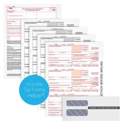 Tax Forms*Adams 2024 1099-NEC 4-Part Laser/Inkject Tax Forms with Envelopes and software, 25/pack (LNEC413)