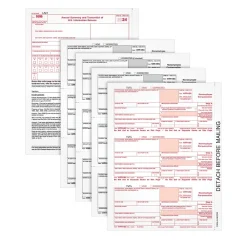 Tax Forms*Adams 2024 1099-NEC 4-Part Laser/Inkject Tax Forms and software, 50/pack (6103NECQ)
